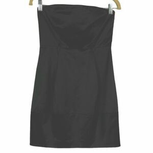 Theory Strapless Bubble Dress, satin feeling, size 2, black, viscose/cotton/elas
